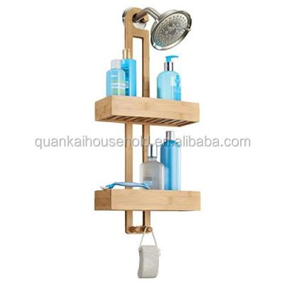 China Sustainable Bathroom Shower Caddy For Shampoo, Conditioner, Soap Bath Products Stand Up Bathroom Shelf for sale