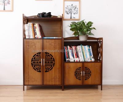 China Classic Style (Other) Adjustable Natural Bamboo 2-3 Tier Shelf for sale