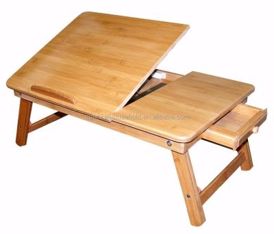 China LAPTOP DESK 100% Bamboo Laptop Desk Breakfast Serving Bed Tray with Drawer for sale