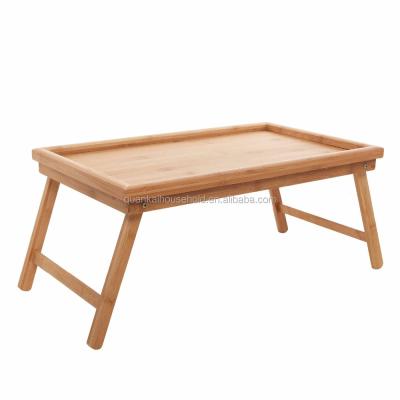 China Eco-friendly 100% Bamboo Foldable Breakfast Bed Tray, Lap Tray / Laptop Desk for sale