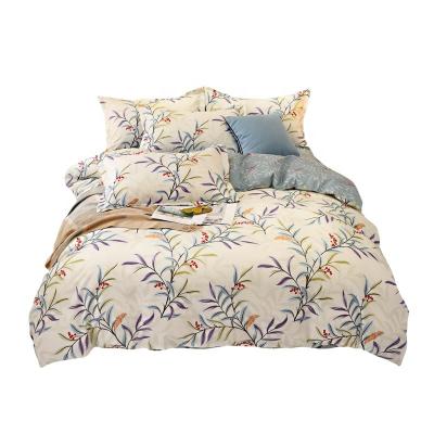 China Modern four-piece kitbedding set pure cotton brushed bed linen thickened quilt coverpillowcase for sale