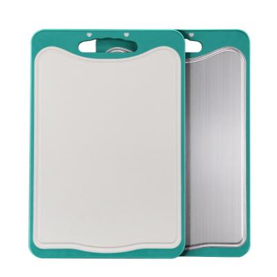 China Sustainable Stainless Steel Cutting Board, Multifunctional Double Sided Plastic Chopping Board for sale