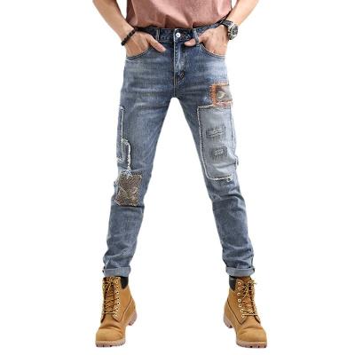 China Hot Selling Breathable Plus Size Mens Jeans Pants Blue Elastic Skinny Denim Pants Juniors Shape Ripped Jeans for sale