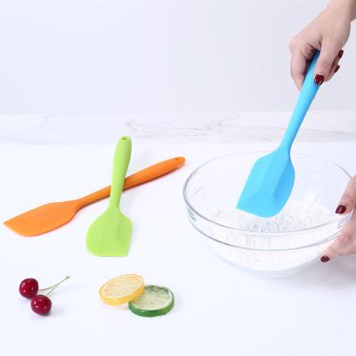 China Non Stick 10.8inch Viable Heat Resistant Kitchen Cooking Tool Baking Pastry Batter Butter Silicone Mixing Spatula for sale