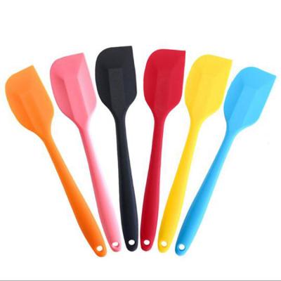 China Amazon Stocked 8 Inch Non Stick Silicone Cake Spatula High Temperature Resistant Colorful Spatula for sale