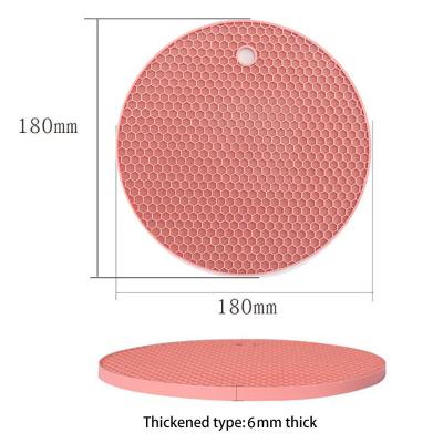 China Round Shape Stocked Mat Custom Silicone Heat Resistant Coasters for sale