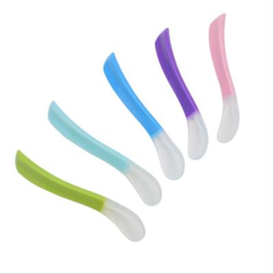 China BPA Free Food Grade Silicone Baby Training Spoon Silicone Infant Feeding Soft Spoon for sale