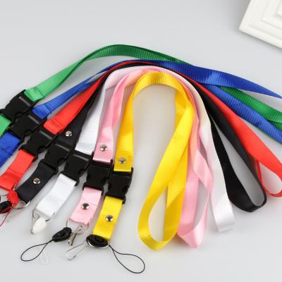 China Insert Promotional Custom Printed Satin Neck Polyester Lanyard Buckle 2021 Polyester Neck Lanyard Key Chain Roll Flat Material Blanks for sale