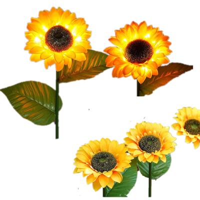 China Garden Decorative Outdoor Waterproof Garden Stake Solar Powered Led Sunflower Flowers Light for Jardin de Para de solares de lux de jardin for sale