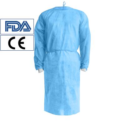 China Medical Care Visitor Coat In Cheapest Disposable Visitor Gown PP Nonwoven Material Yellow Isolation Gown for sale