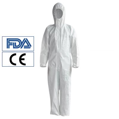 China Factory PP Disposable PE Isolation Gown Protective Clothing Gown 55gsm 65gsm Surgical Protective Coveralls for sale