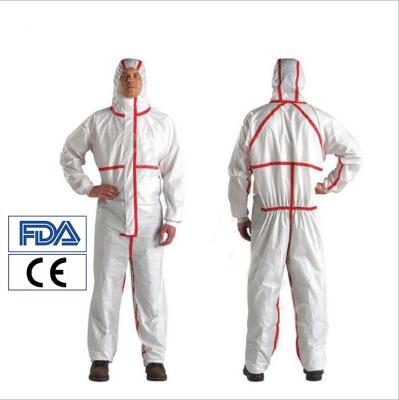 China Breathable Medical Care Protective Clothing Medical Disposable Suit With Hooded With EN Type 3B 4B 5B 6B for sale