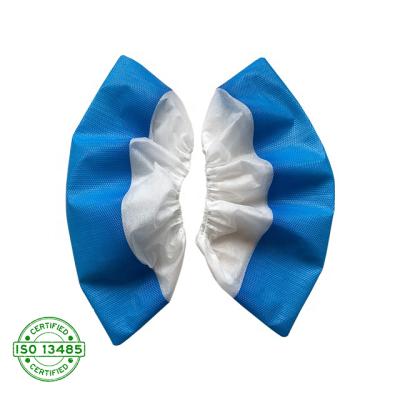 China Disposable pp factory thicken material non-woven shoe cover non-slip shoe cover for personal protection for sale