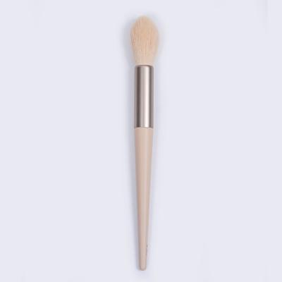 China Angular Blush Highlighter Bar Brush Wholesale Customized Single Synthetic Hair Makeup Brush for sale