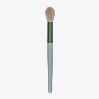 China Super Soft Multiple Use Synthetic Hair Wooden Handle Highlight Blush Makeup Contouring Brush for sale