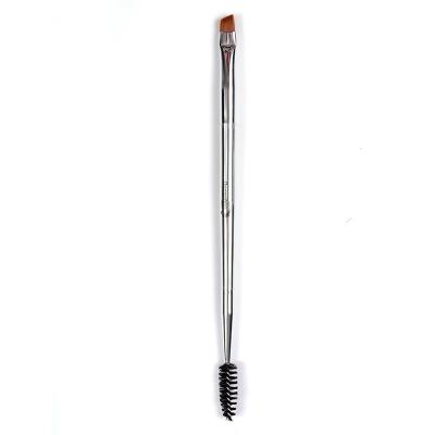 China Private Label Brush Double Sinned Sided Eyebrow Brush Angled Double End Eyebrow Brush for sale