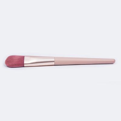 China Private Label Super Soft Foundation Brushes Rose Color Synthetic Hair Makeup Brush Rose Gold Foundation Brush for sale