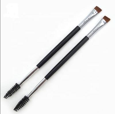 China Eyebrow Brush Double Ends Angle Eyeliner Brush And Mascara Brush With Customer Logo for sale