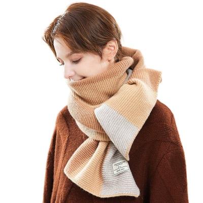 China Long New Wool Soft Knit Winter Style Fashion Women Scarves 100% Merino Wool Long Scarf For Women for sale