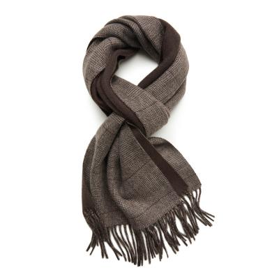 China Daily life wholesale pure woolen scarves fabric winter thicken jacquard warm fashion scarf men's luxury woolen scarf for sale