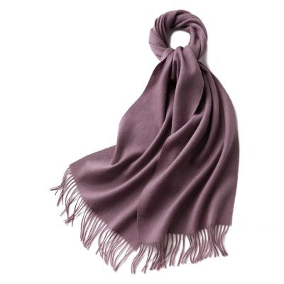 China Wholesale Daily Life Mens Scarf Wool Fabric Scarves Comfortable Warm 100% Winter Women Thicken Wool Tassel Scarf Shawl for sale