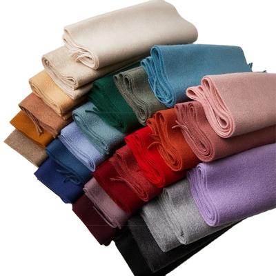 China Wholesale Cozy Warm Winter Cloth Wool Daily Life Women Solid Color Scarves Thicken Scarf Fashion Women Shawl Scarf for sale