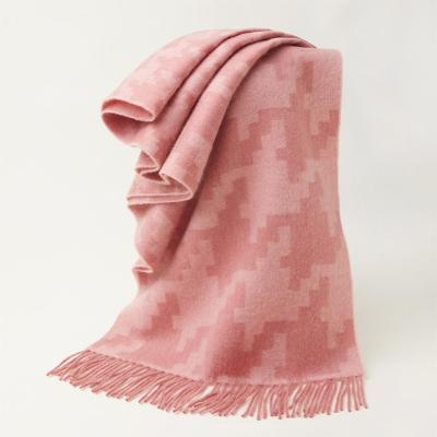 China Wholesale New Design Women Daily Life Comfortable Warm 100%Wool Fabric Scarves Winter Thicken Wool Scarf Shawl for sale