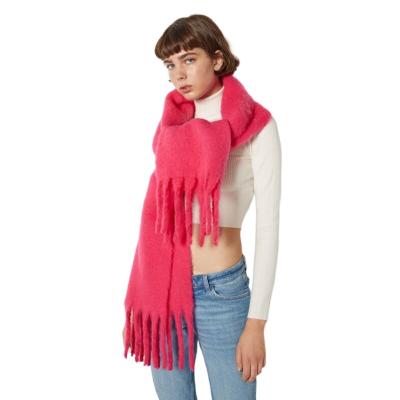 China Long Wholesale28 Colors Custom Logo Scarf Women Men Scarf Shawl Polyester Autumn Winter Pashmina Wool Cashmere for sale