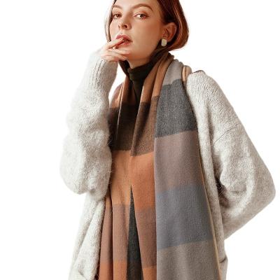 China New Design Medium Scarves Colored Square Checked Fashion Version High Quality Women Winter Scarf for sale