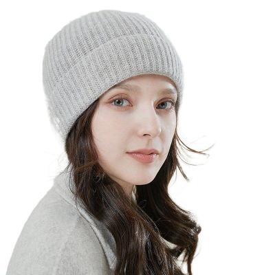 China Wholesale Merino Wool Knitted Slouch Casual Beanie Hat Ladies Women Winter Logo Blank 100% Custom Wrap Plain Unisex Wool for sale