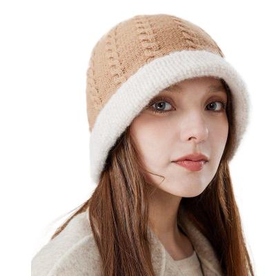 China KEEP HOT New Arrivals Wholesale Keep Warm Outdoor Wool Beanie Winter Knitted Hat Winter Hats Bucket Hat for sale