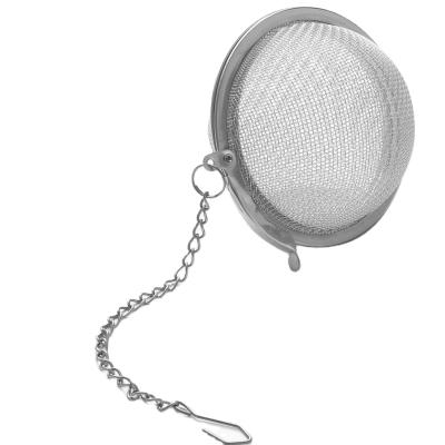 China Factory Sustainable Tea Infuser Strainer With Chain Stainless Steel Strainer Filter Loose Leaf Tea Infuser for sale