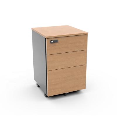 China Contemporary White Desk 3 Drawer Lock Filing Cabinets Movable Pedestal Under Desk for sale