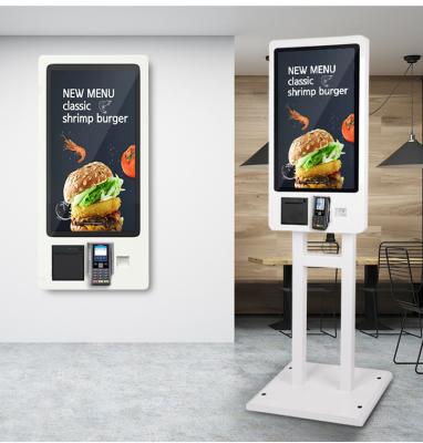 China Self-service bestellen betaalmachine terminal kiosk met camera/printer/qr code scan voor supermarkt restaurant Te koop