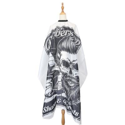 China Beauty Barber Shop Skull Styles Hairdressing Cape Polyester Dress Barber Apron Soft Haircut Cape for sale