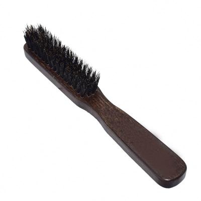 China Portable Mini Brush Handmade Mustache Pocket Beard Brush Vintage Boar Bristle Paddle Brush for Men Beard Care Beard Brush with Wood Handle for sale