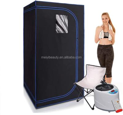 China Portable Computer Control Panel Steam Sauna Tent Detox Cabin Spa Beauty Equipment Heater Sweat Sauna Indoor Home Box for sale