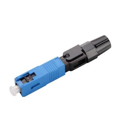 China Embedded SC Optical Quick Connector For Drop Cable 55MM x 7mm x 9mm for sale