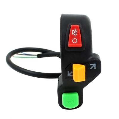 China Custom Plastic CNC Turn Light Auto Horn 3 In 1 Tap Motorcycle Switch for sale