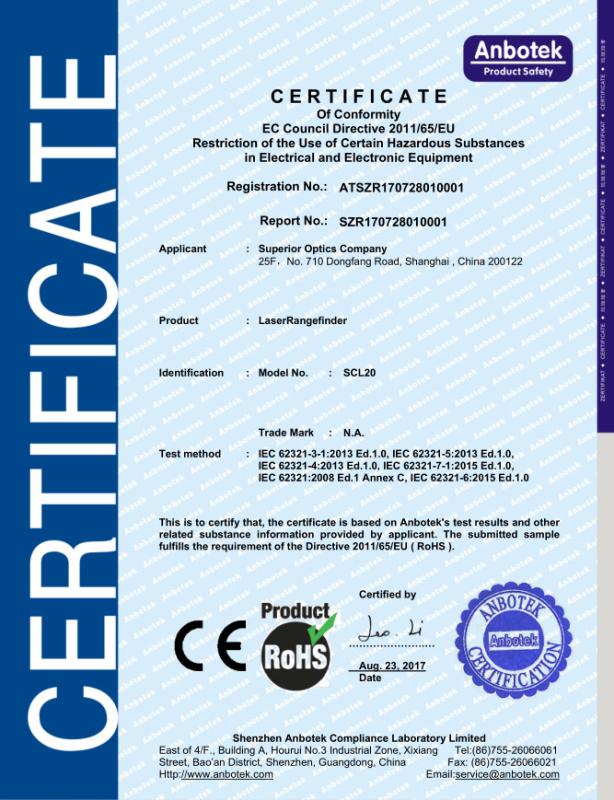 RoHS - Superior Optics Company