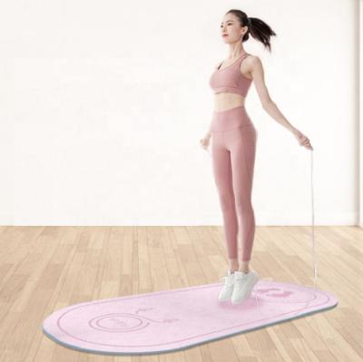 China Durable Non Slip Rope Home Jump Mat 8mm Oval Yoga Exercise Band Jumping Mat for sale