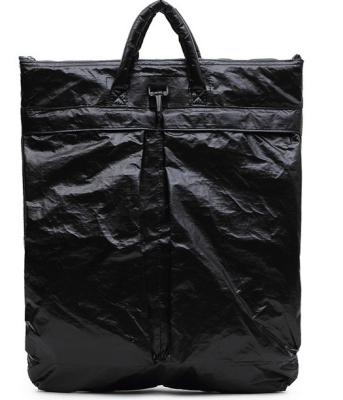 China Recyclable 47 Cm By 50 Handle Black Tyvek Waterproof Paper Men's Bag for sale