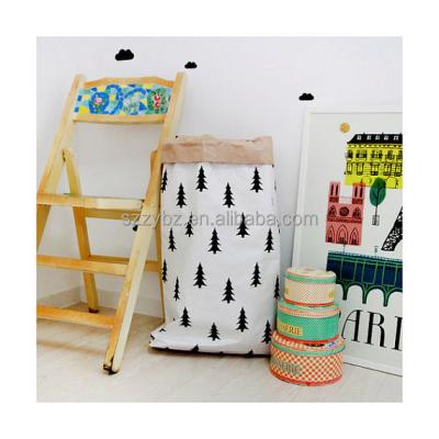 China Toy Storage Home Decor Recyclable Kraft Paper Bag for sale