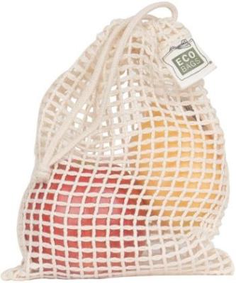 China Recyclable Reusable Natural Cotton Mesh Product Bag for sale