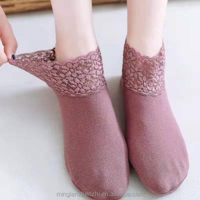 China Wholesale QUICK DRY women warm lace socks fashion soft ladies ankle socks lace up tendrils socks for sale