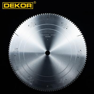 China Dekor 550mm PCD 120T Aluminum Circular Saw Blade (Triple Chip Tooth) for Cutting Aluminum Machinery for sale