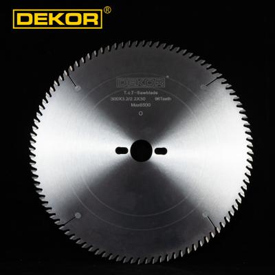 China DEKOR 300x3.2/2.2x96T CTT circular saw blade for sliding table machine jidong holzma nanxing 30mm for sale