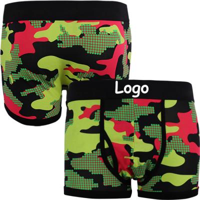 China Pupular Anti-Static Mens Cotton Boxer Briefs With Belt Short Leg Underwear Printed With Fly for sale