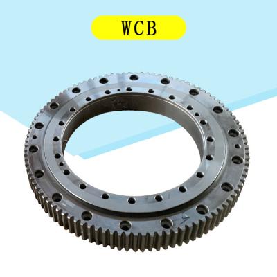 China Four Point Contact 1.5 Ring Type Hook With GP Swing 110x160x20 Slewing Bearing Group 10-7166 Gear And Ratio for sale