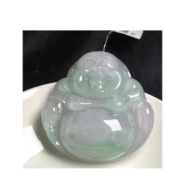 China Good Unique Natural Polishing Chinese Jade Icy Hot Sale Chalcedony Agate Pendant Maitreya Buddha for sale